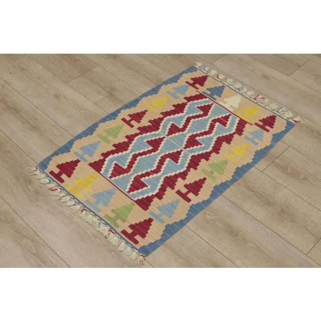 Size: 2 x 3 ft ( 62 x 90 cm) 24 x 35 inches Color: Organic Natural Dye ( Blue,Beige,Red,Yellow,Green ) Material: 100% Hand...