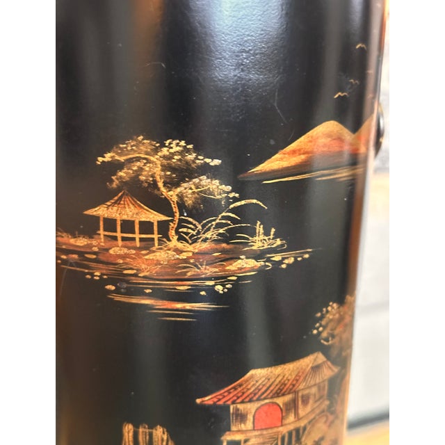 Chinoiserie 1990s Theodore Alexander Hand-Painted Chinoiserie Table Lamps – Pair For Sale - Image 3 of 16