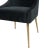 Beatrix Black Velvet Side Chair with Gold Legs For Sale - Image 4 of 8