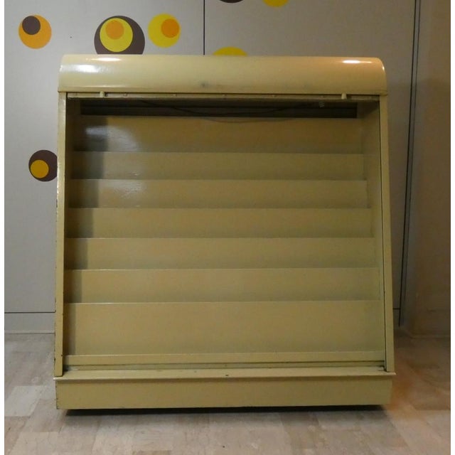 Painted Iron Display Stand with Shutter Closure, Italy, 1960s For Sale - Image 4 of 18