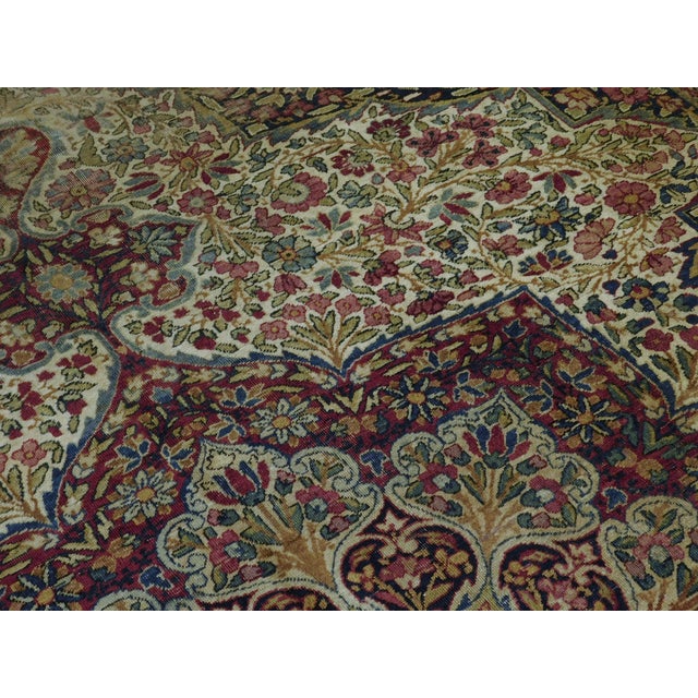 Hand-Knotted Antique Persian Kerman Lavar Rug 7'8"x 9'8" For Sale - Image 13 of 18