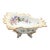 Vintage Hand-Painted Hollywood Regency Porcelain Centerpiece Bowl With Gilt Trim & Floral Motif For Sale
