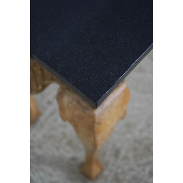 Gilted & Painted Granite Top Console Table For Sale - Image 4 of 14