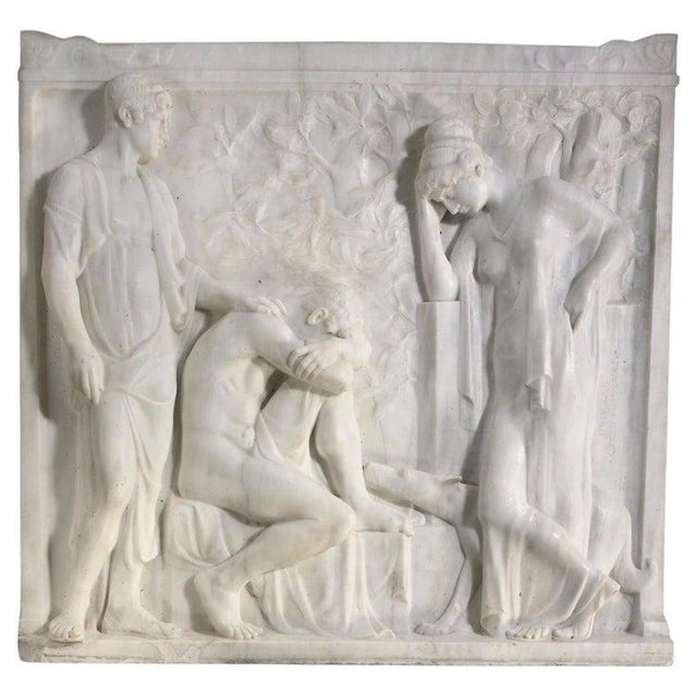 Stone Hand-Carved Relief of Iphigenia in Tauris For Sale - Image 7 of 7