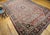 Salmon Vintage Oversized Persian Mahal-Sultanabad Rug, Hand-Knotted Wool, Floral Pattern, Red & Navy, 11x17 For Sale - Image 8 of 16