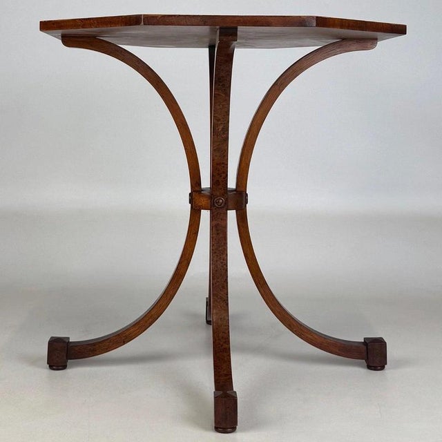 Antique 20th Century Figured Burr Walnut Octagonal Side Table For Sale - Image 6 of 8