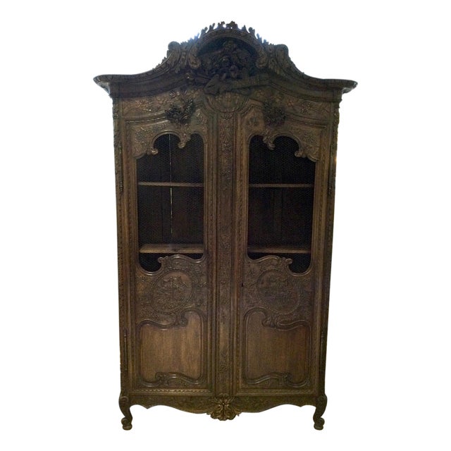 Antique French Oak Armoire, 18th Century For Sale