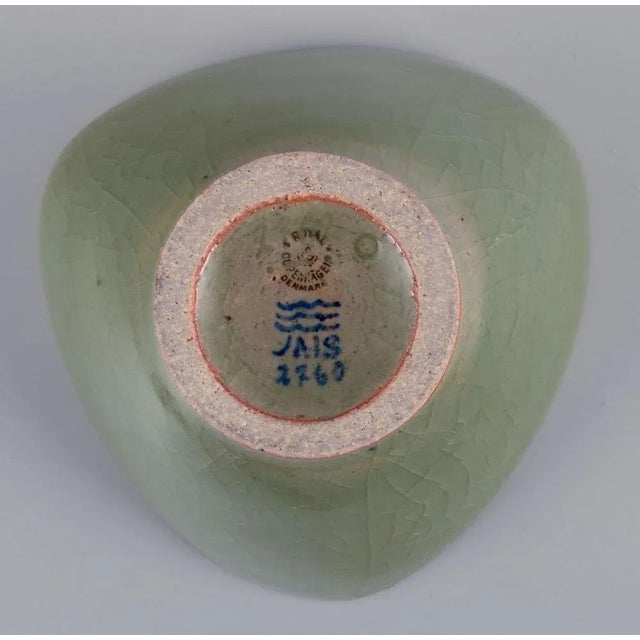 Ceramic Bowl in Green Glaze by Jais Nielsen for Royal Copenhagen, 1946 For Sale - Image 6 of 8