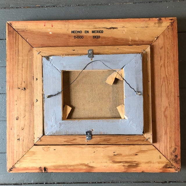 Original Vintage Modernist Landscape Snow Scene Painting Frame For Sale - Image 4 of 5