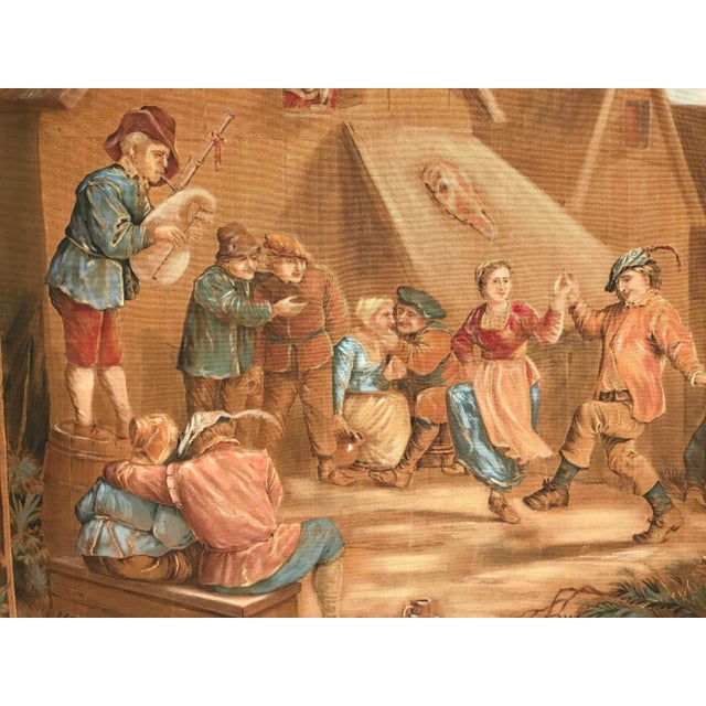 French 19th Century French Hand-Painted Pastoral Canvas After David Teniers For Sale - Image 3 of 7