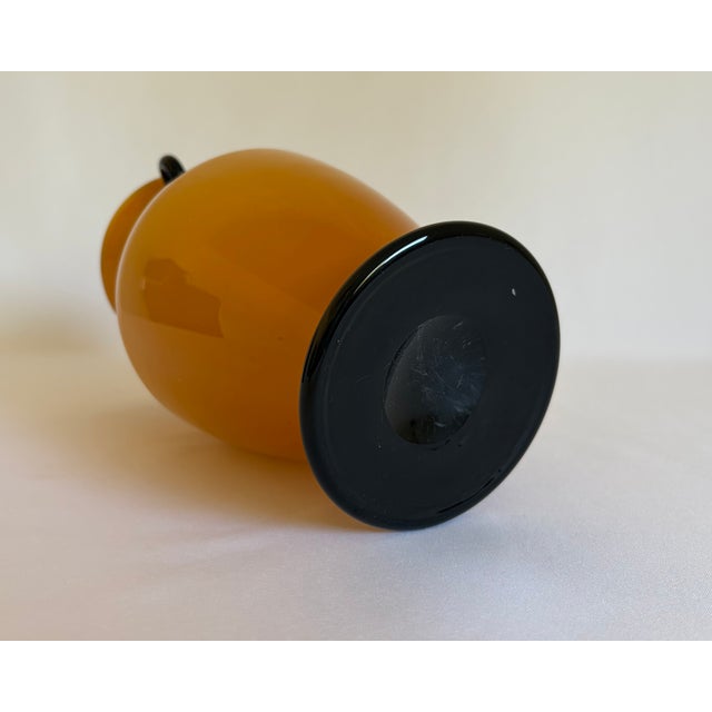 Mid 20th Century Ochre Cased Murano Glass Vase For Sale - Image 5 of 7