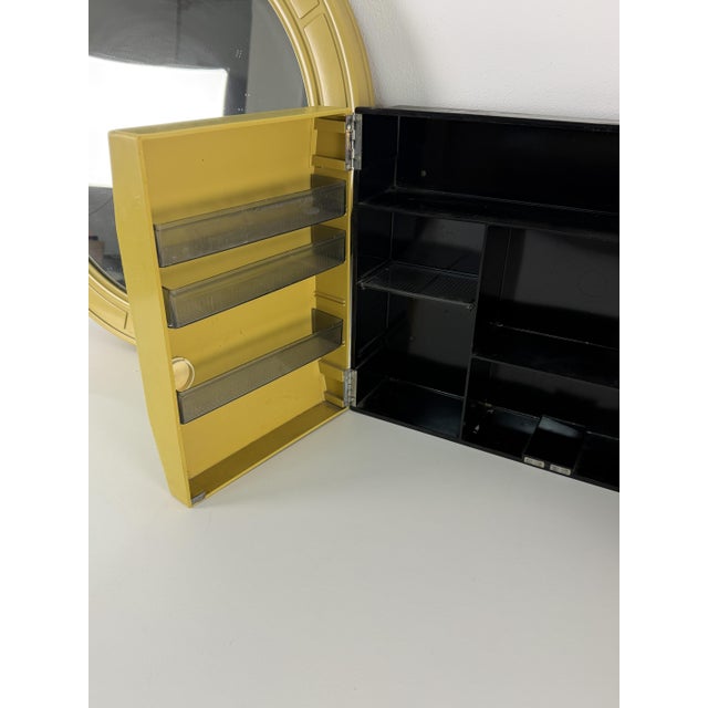 Green Bathroom Mirror and Cabinet, 1970s, Set of 2 For Sale - Image 8 of 11