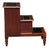 English Library Stair Steps of Mahogany and Leather in the Regency Style From England For Sale - Image 3 of 9