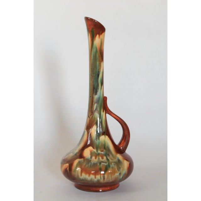Ceramic Mid-Century Drip Glaze Pottery Vessel For Sale - Image 7 of 7