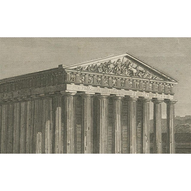 Gold Tardieu, Set of Two Ancient Greek Temple Views, Parthenon and Theseion, 1825, Engraving For Sale - Image 8 of 13
