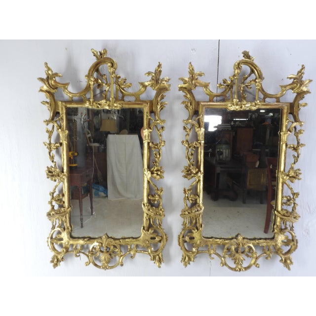 Pair of George III Bright Gilt Mirrors For Sale - Image 10 of 11