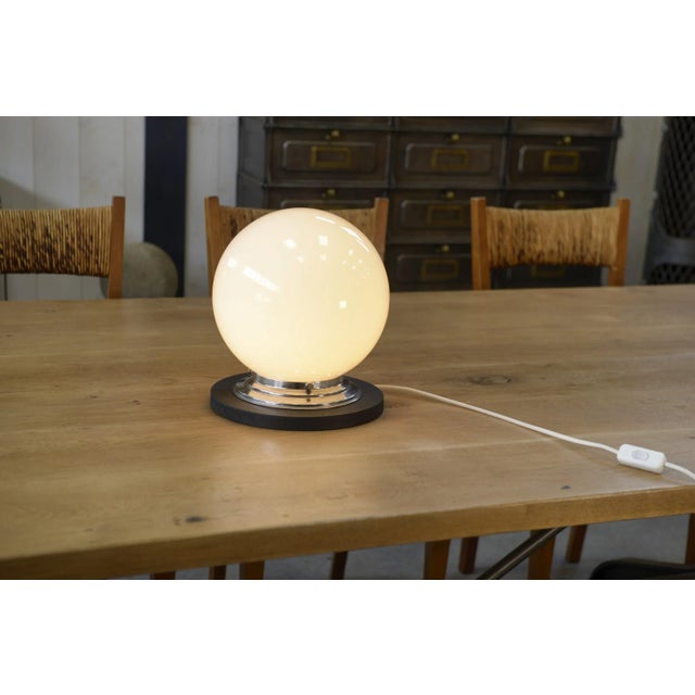 Art Deco Moon Table Lamp, 1930s For Sale - Image 4 of 9