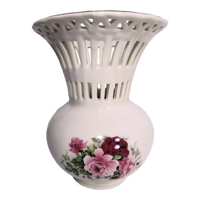 Mid-Century Formalities Victorian Rose Vase For Sale