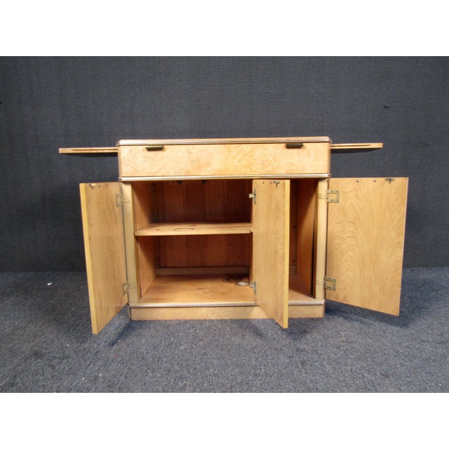 Light Yellow 1960s Wood Server by American of Martinsville For Sale - Image 8 of 12