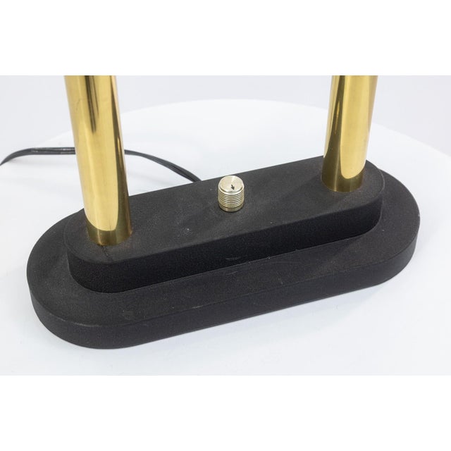 Robert Sonneman for George Kovacs 1980s Post Modern Brass and Glass Desk Lamp For Sale In Detroit - Image 6 of 8