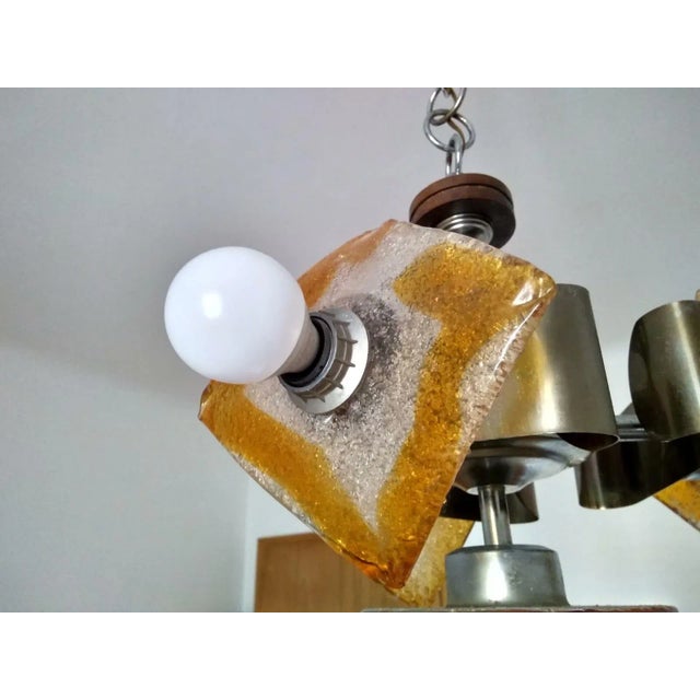 Mid-Century Italian Murano Glass Chandelier by Toni Zuccheri for Mazzega, 1960s For Sale - Image 6 of 7