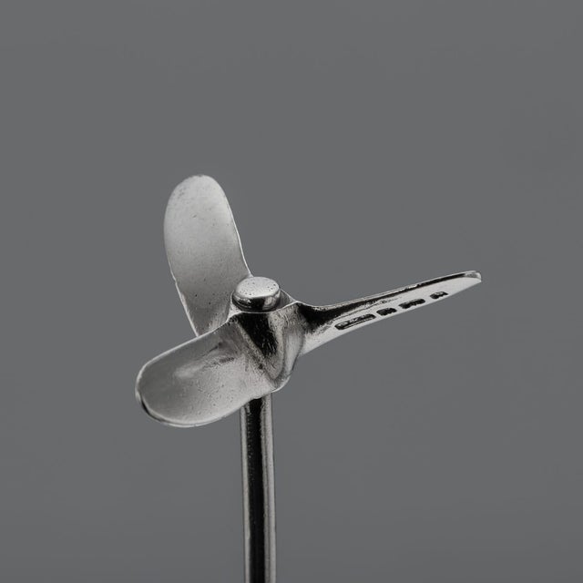 Antique English Silver Nautical Propeller Knife Rests, 1901, Set of 2 For Sale - Image 6 of 8