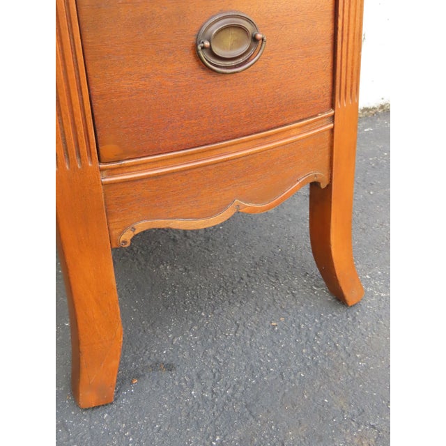 Tall and Narrow Mahogany Nightstands End Bedside Tables a Pair 6658 For Sale - Image 14 of 18
