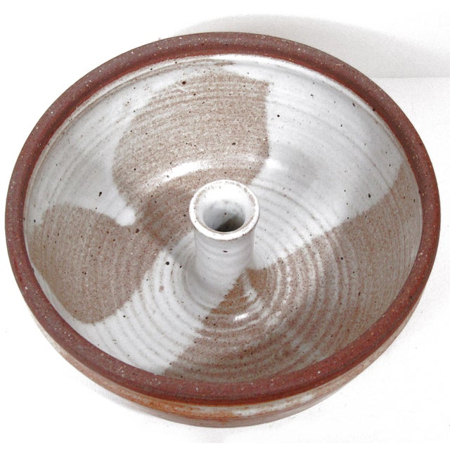 1990s Signed Hand-Thrown Studio Pottery Steam Pot With Lid For Sale - Image 9 of 14