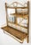Vintage Mirrored Scorched Bamboo Wall Shelf Towel Rack For Sale - Image 4 of 7
