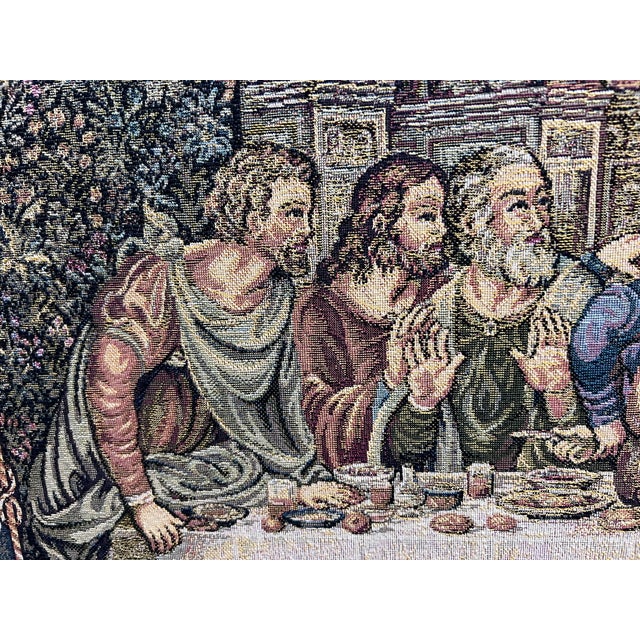 Textile Framed Jacquard Tapestry, Belgium, 1990s For Sale - Image 7 of 11