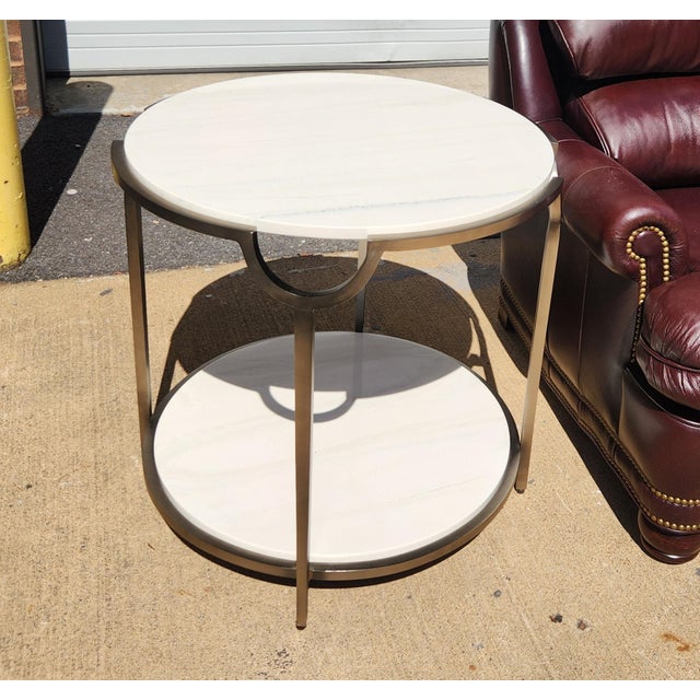 Stone 2 X Bernhardt Morello Side Tables For Sale - Image 7 of 10