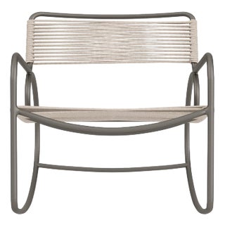 Brown Jordan Walter Lamb Rocking Chair, Mica frame with Pebble fabric For Sale