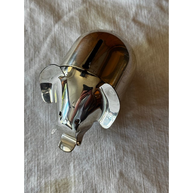Metal Mid 20th Century Napier Silver Elephant Coin Bank For Sale - Image 7 of 11