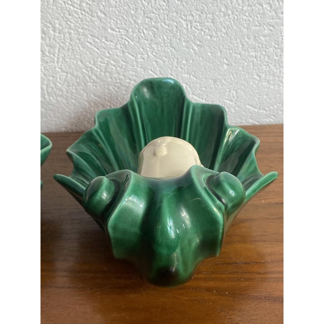 1950s Ceramic Seashell Wall Sconces, 1950s, Set of 2 For Sale - Image 5 of 18