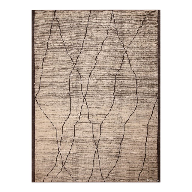 Nazmiyal Collection Modern Tribal Nomadic Room Size Area Rug For Sale