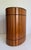 1960s 1960s Ransburg Wood Slat & Gold Metal Oval Wastebasket For Sale - Image 5 of 11
