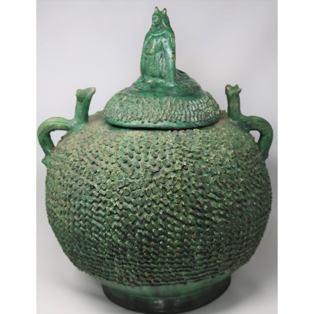 Mexican Green Lidded Pot For Sale - Image 11 of 11