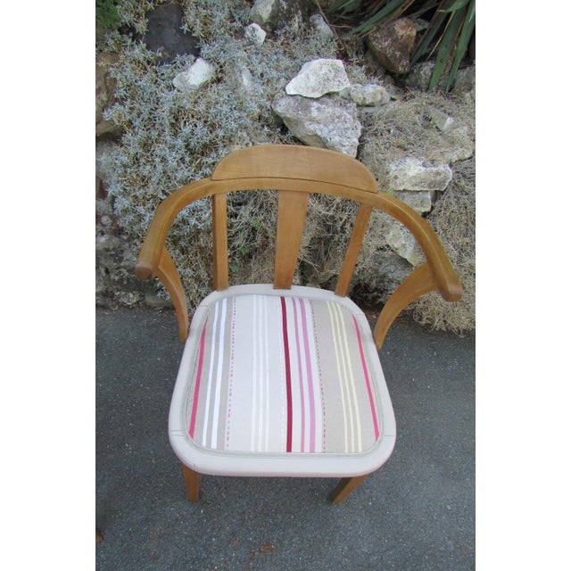 Wood Set of Armchairs in the Style of Baumann, 1950s For Sale - Image 7 of 15