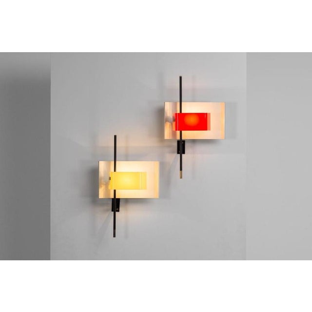 Model 2020 Wall Lamps attributed to Bruno Gatta for Stilnovo, Italy, 1955, Set of 2 For Sale - Image 3 of 16