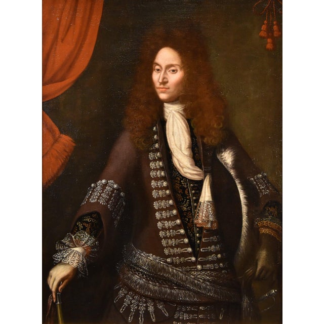 John Michael Wright, Portrait of a Gentleman, 1670, Oil on Canvas For Sale - Image 16 of 16