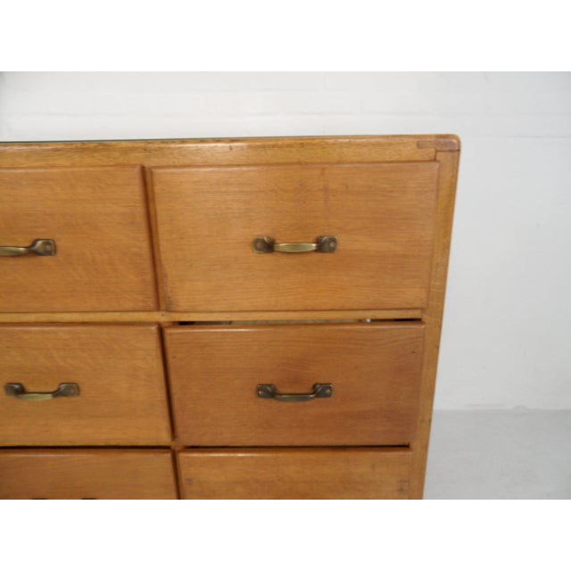 Antique Oak Shop Display Cabinet with Drawers, 1930s For Sale - Image 8 of 11