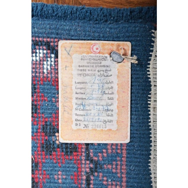 Tunisian Rug with Geometric Pattern For Sale - Image 6 of 7