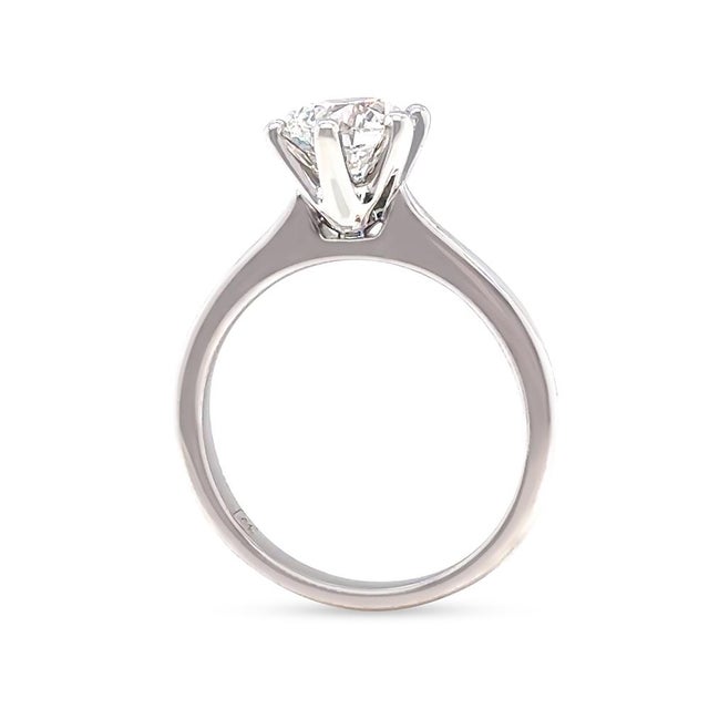 Metal Gia 18ct White Gold Diamond Engagement Ring 1.01ct 3.62g, Size 4.5 For Sale - Image 7 of 9