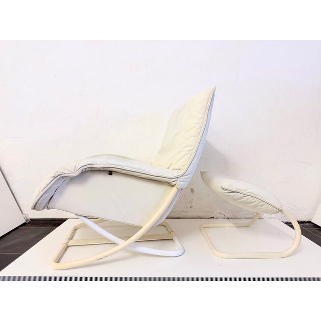 Set of Postmodern Rocking Chair and Ottoman by Robert Haussmann for WK Möbel, 1970s For Sale - Image 11 of 14