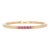 Minimalist Pink Sapphire Band Ring: Solid 14k Gold Jewelry, Size 6.75 For Sale