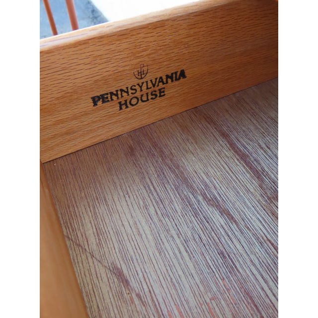 Late 20th Century Pennsylvania House Inlay Cherry Low Dresser Chest 6309 For Sale - Image 5 of 14