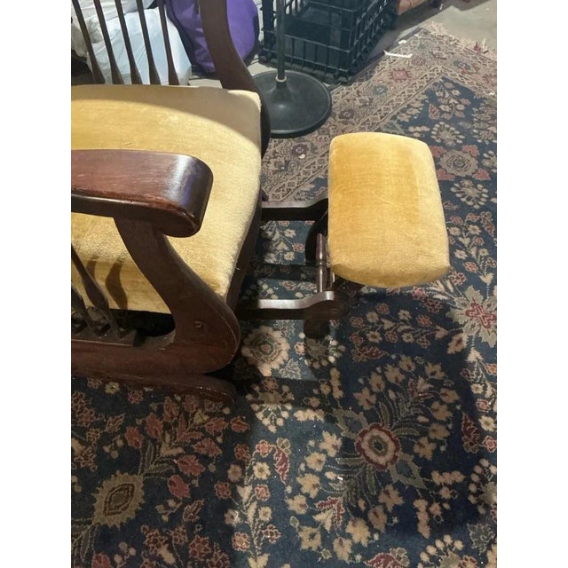 Antique Morris Style Reclining Rocking Chair With Pull-Out Footrest ...