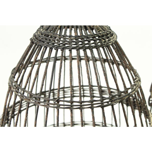 19th C. Victorian Round Beehive Shaped Wire Bird Cage For Sale - Image 12 of 14