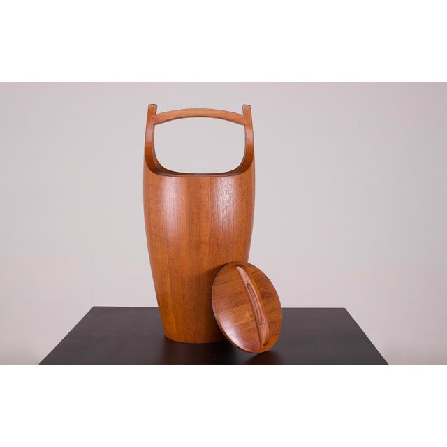 “ihq 810” ice bucket called “congo”, in solid teak designed by jens harald quistgaard (1919-2008) for dansk designs around...