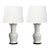 Imposing Pair Chinese Off-White Glazed Ceramic Baluster Form Lamps For Sale